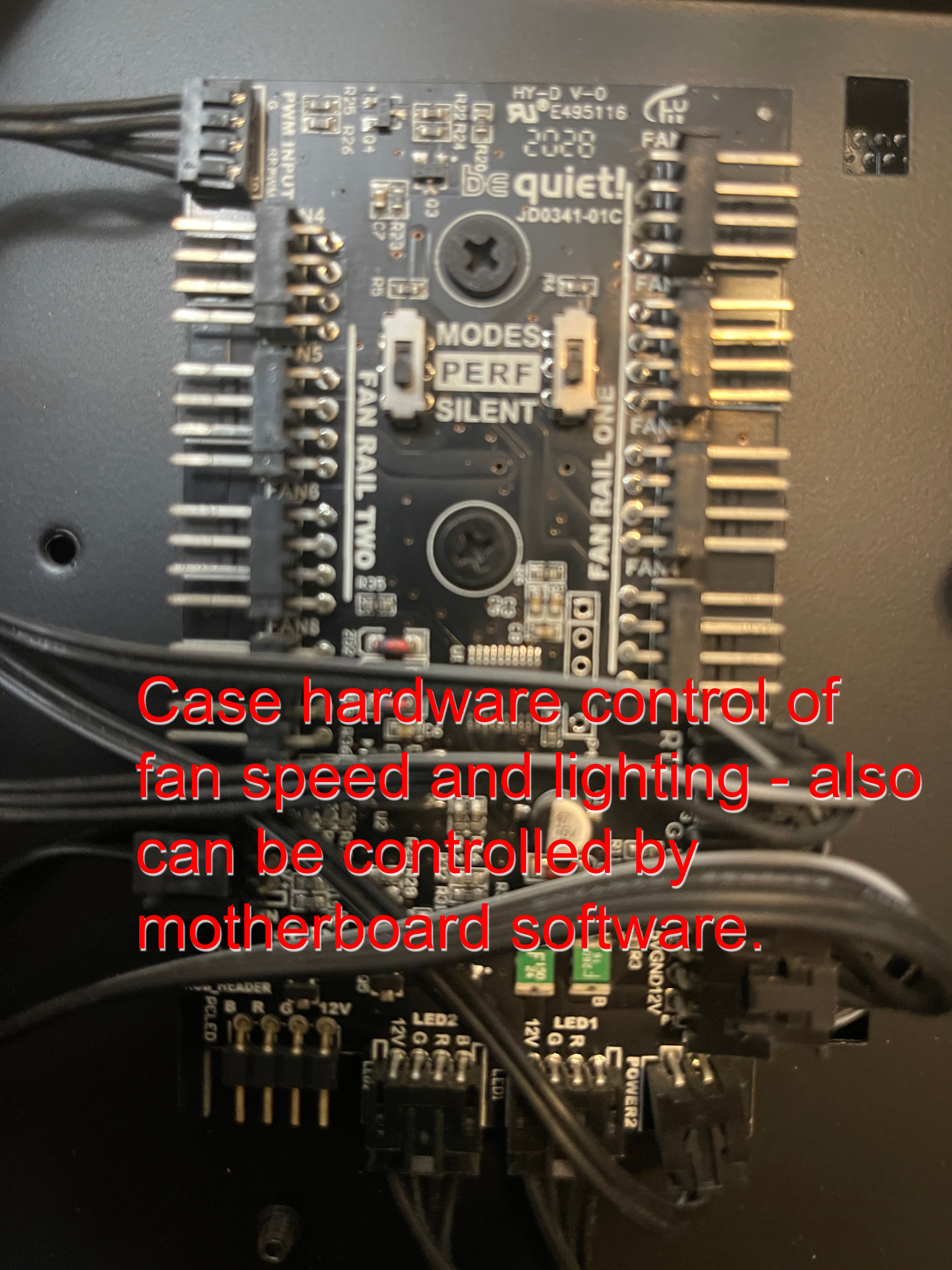 case hardware controller for fans and lights